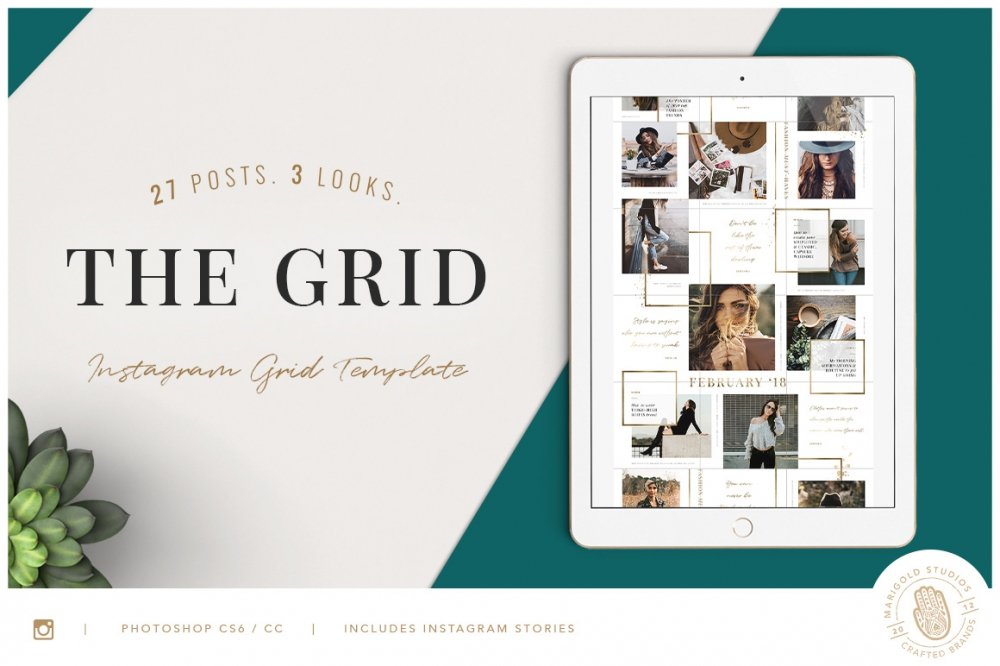 The Grid Instagram Layout Template