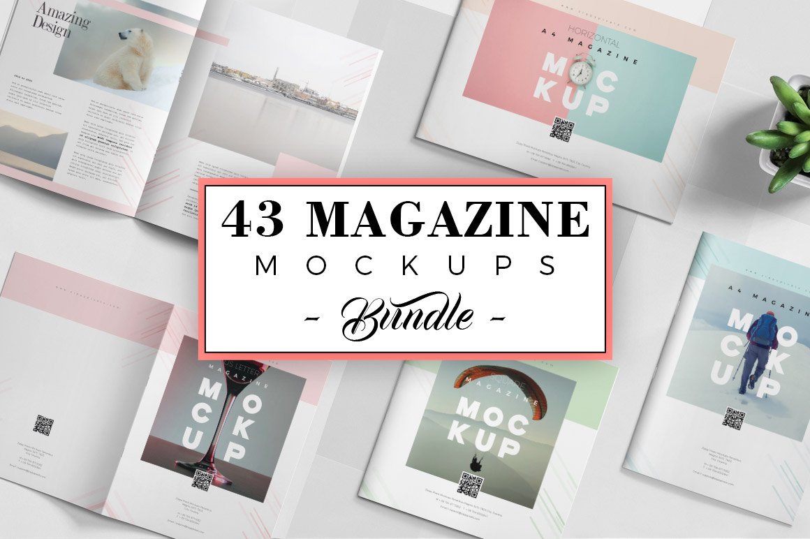 43 Magazine Mockups Collection