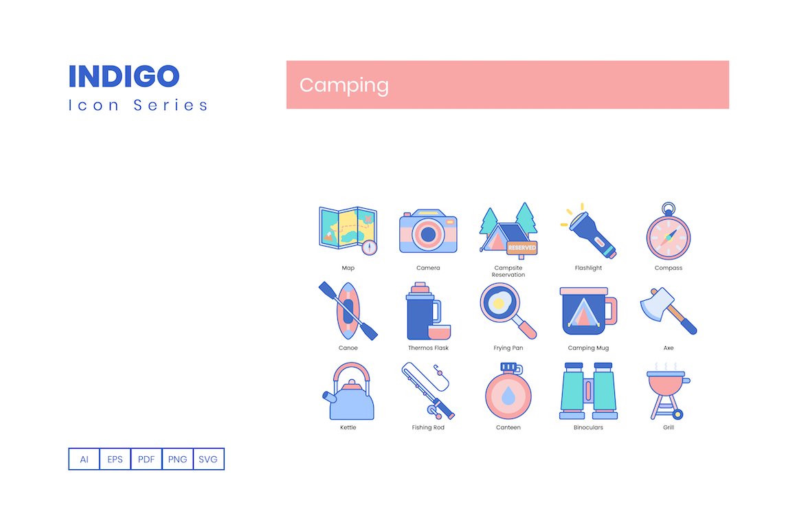 90 Camping Icons