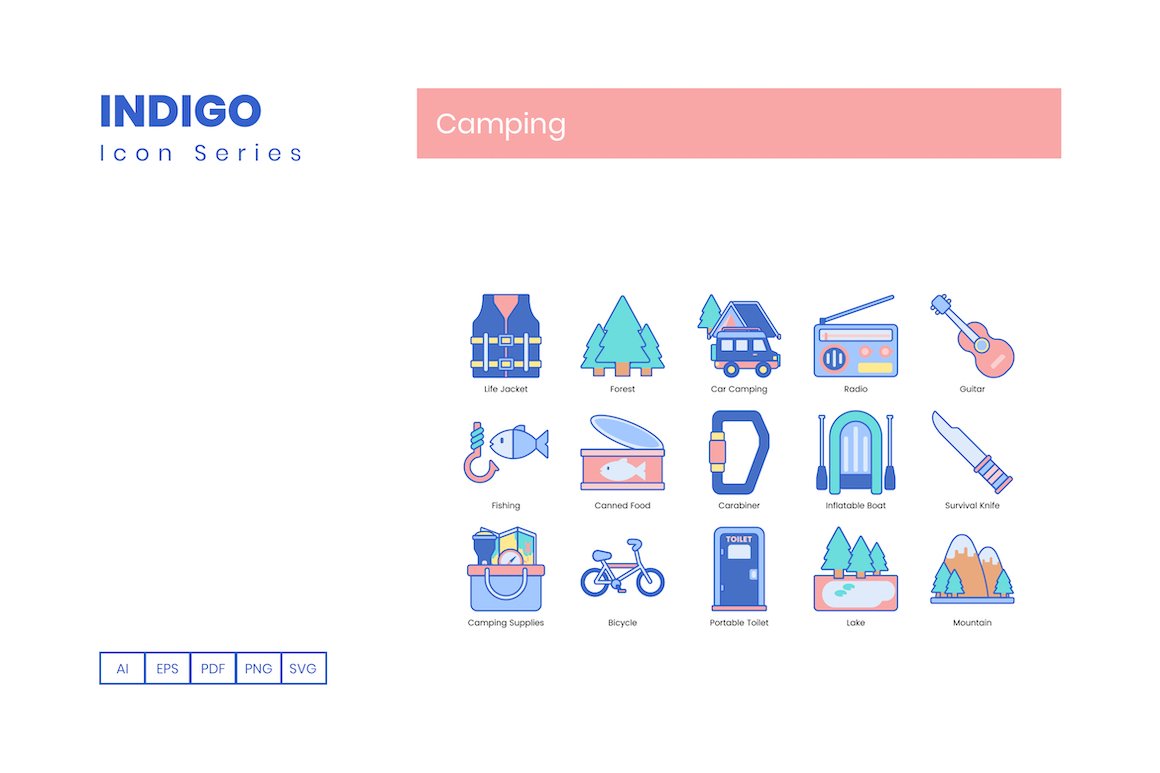 90 Camping Icons