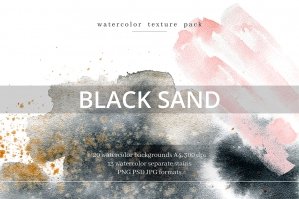 Black Sand - Watercolor Texture Pack