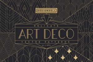Delicate Art Deco Vector Patterns