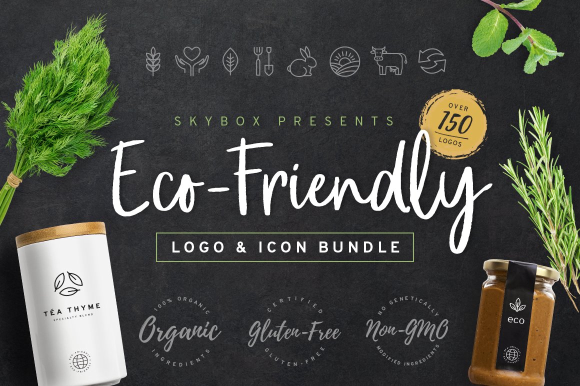 Eco-Friendly Logo & Icon Bundle
