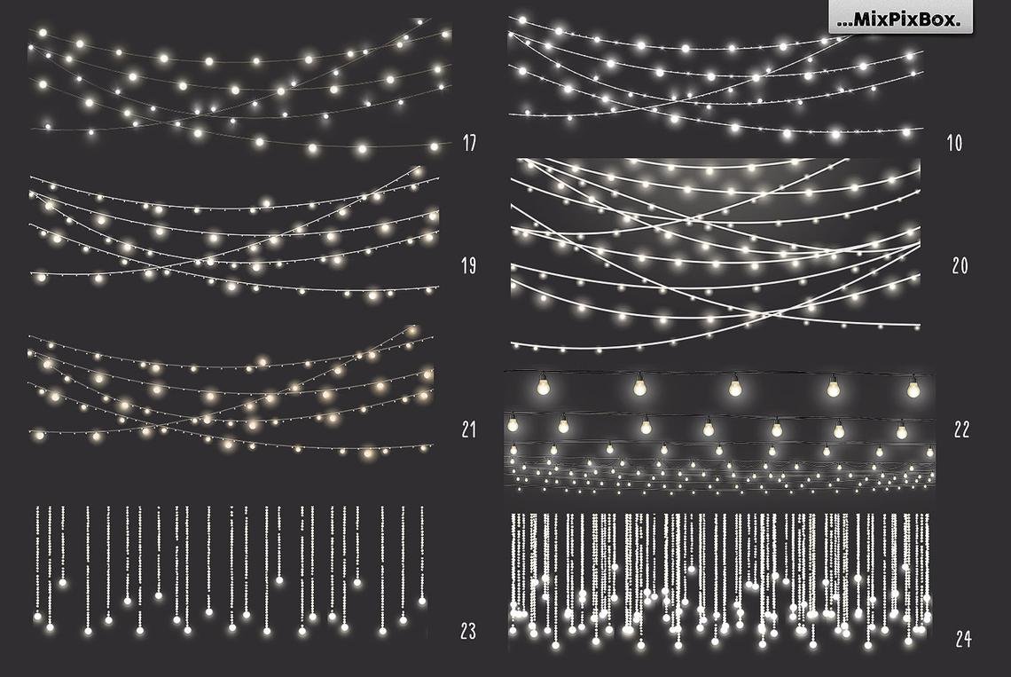 Festive String Lights Overlays