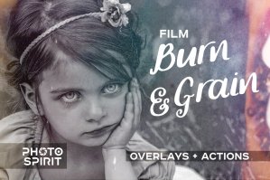 Film Burn and Grain Overlay Effect and Actions