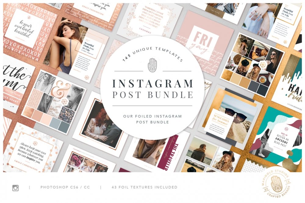 Foiled – Instagram Post Bundle