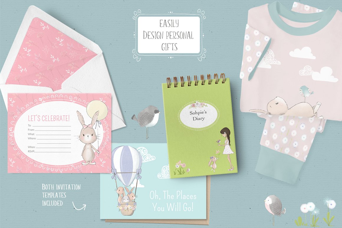 Hop Into Spring Illustration Kit