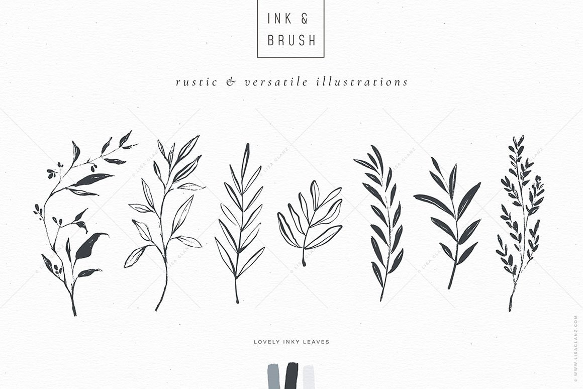 Ink Botanicals Logos & Patterns - Design Cuts
