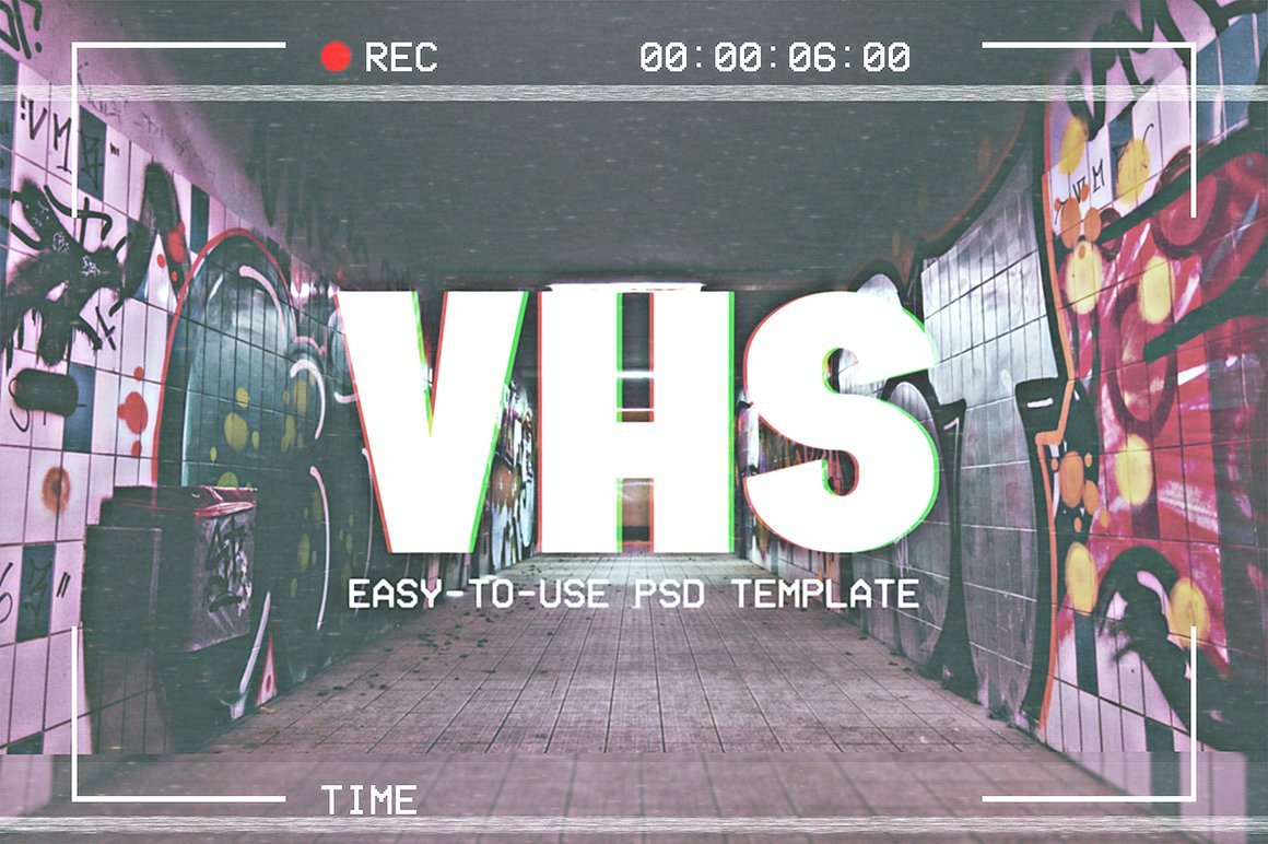 Photoshop VHS Template