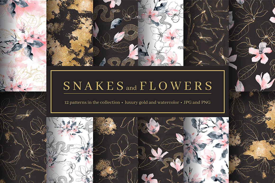 Snakes and Flowers - Pattern Collection 