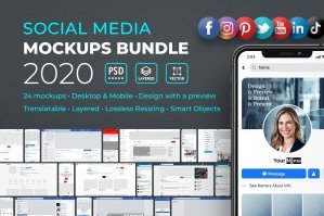 Social Media Mockups Collection 2020