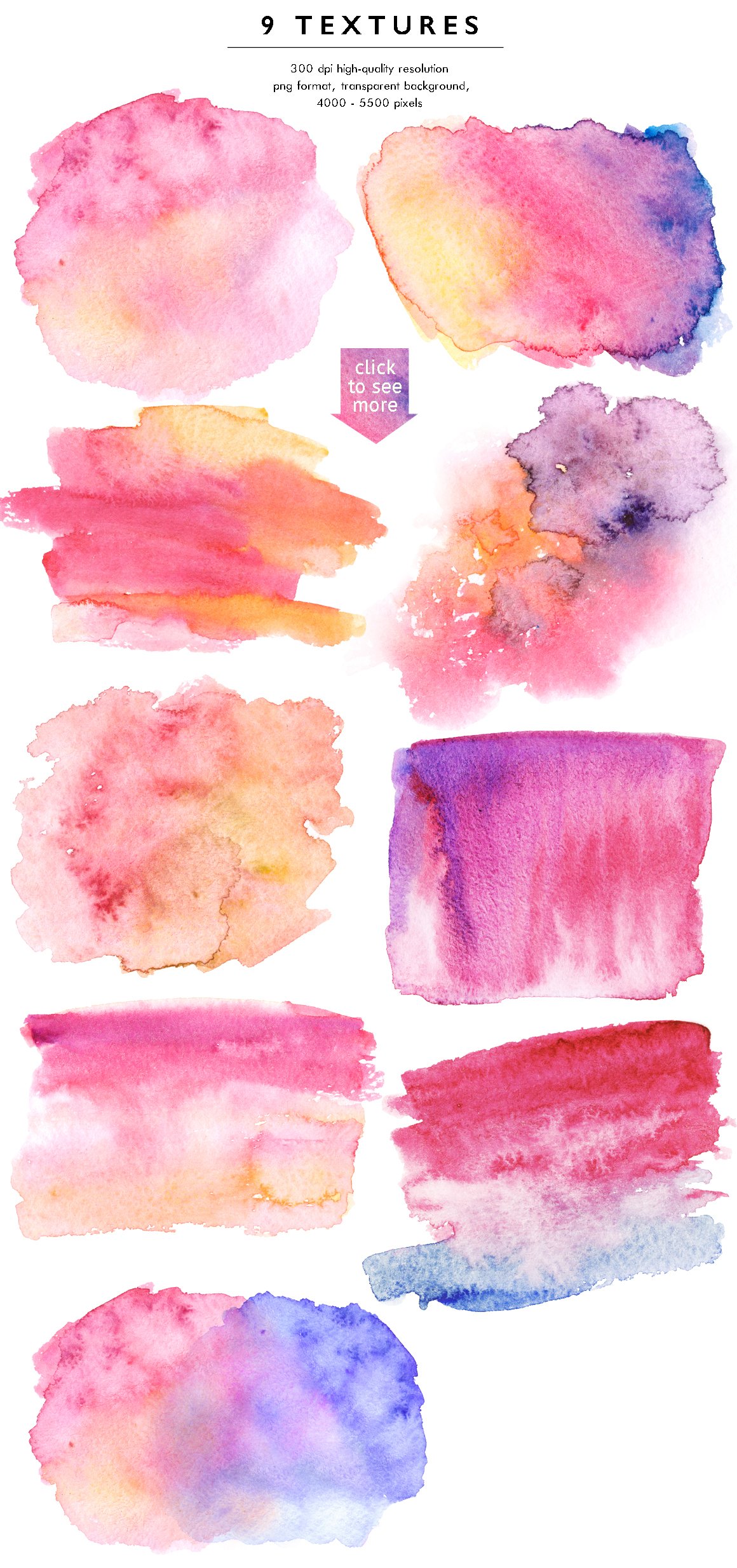 Summer Blaze - Watercolor Texture Background Pack