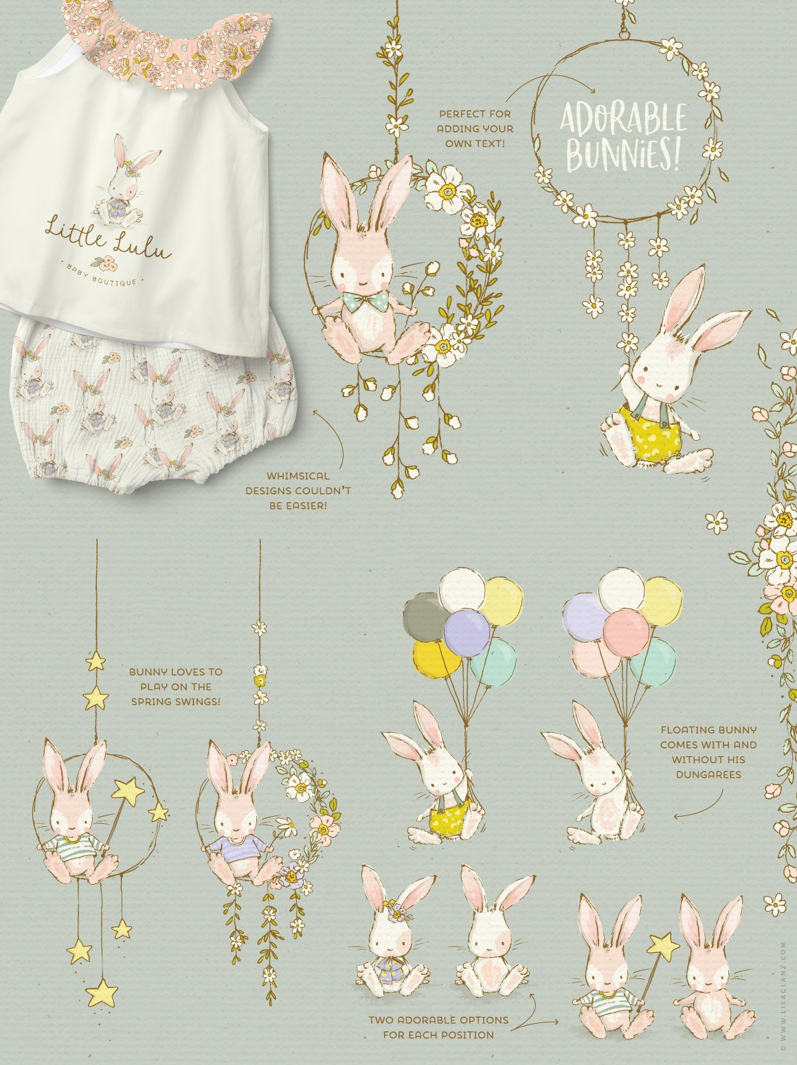 The Playful Spring Animals & Flowers Collection
