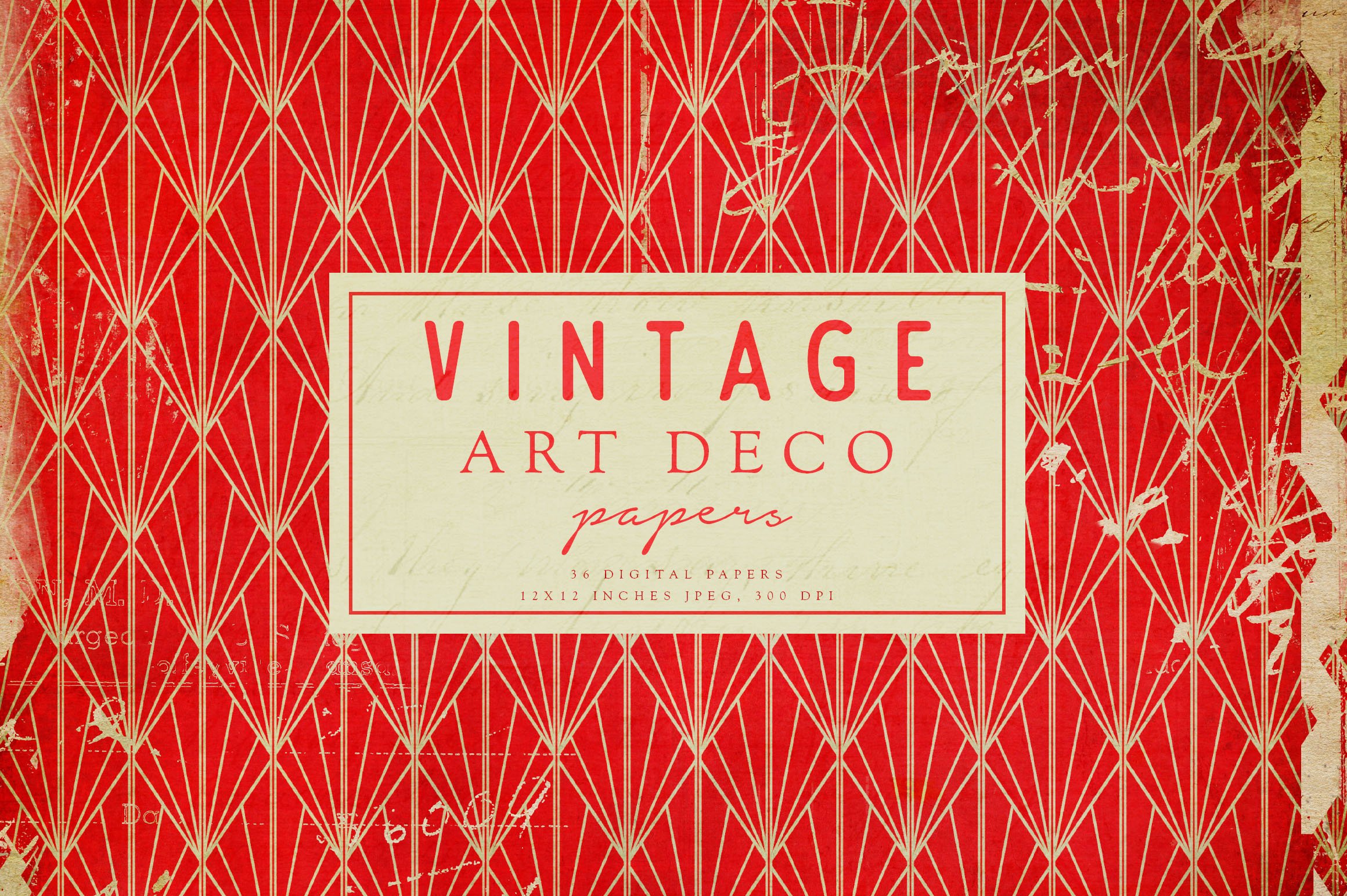 Vintage Art Deco Digital Papers