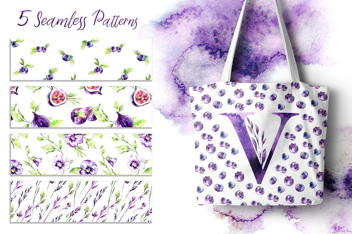 Violet Melody Watercolor Collection