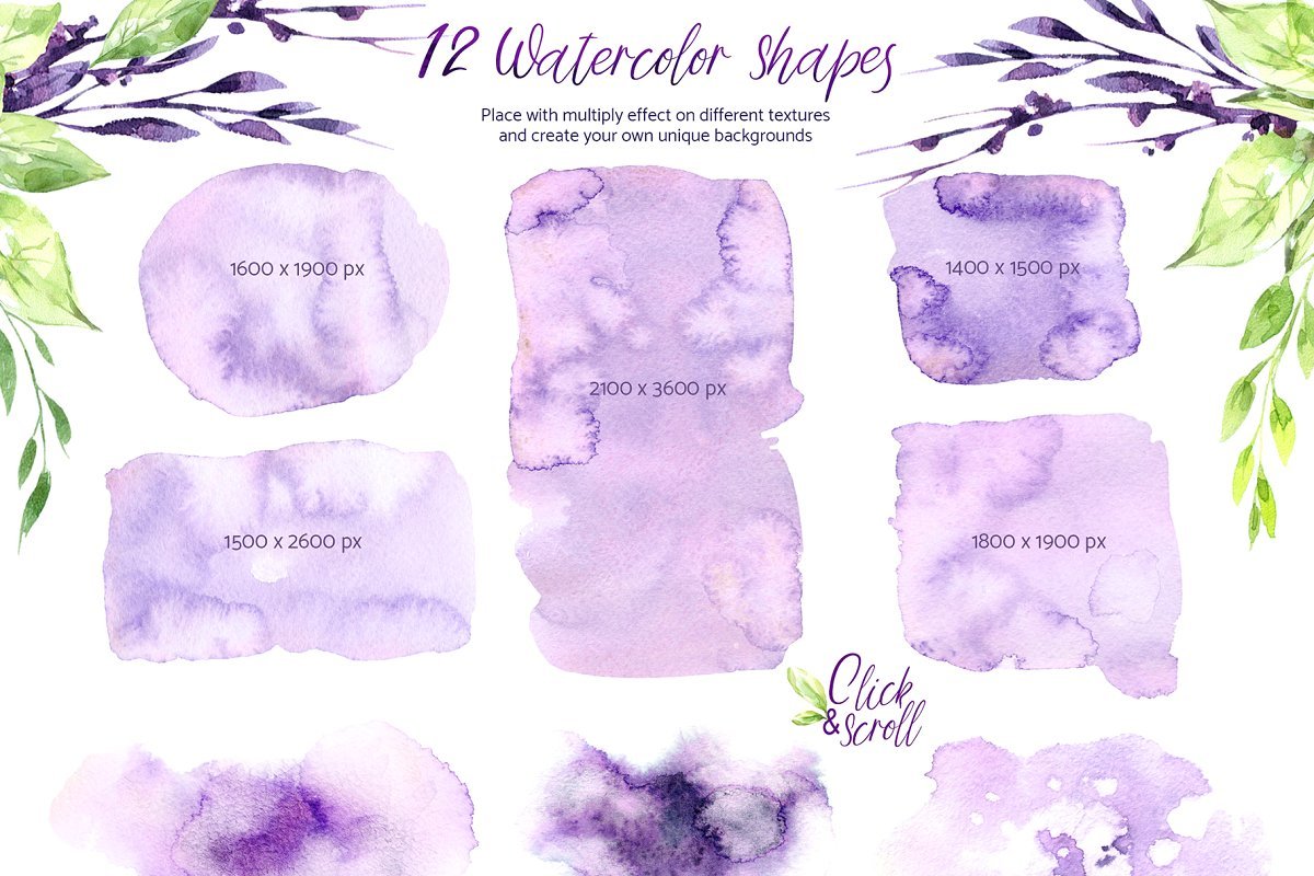 Violet Melody Watercolor Collection