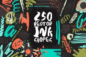 250 Vector Ink Shapes