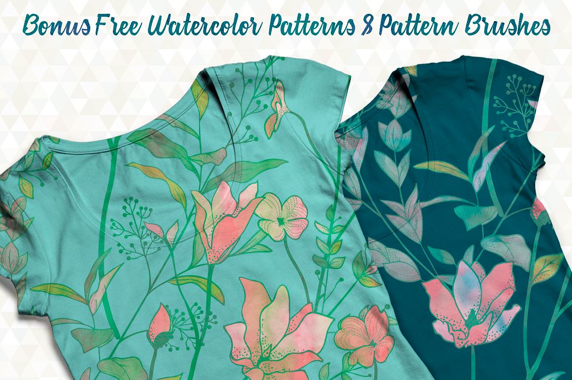 31 Drawn Floral Patterns Pack