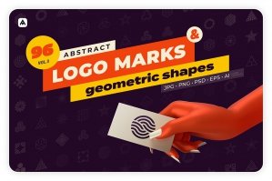 96 Abstract Logos & Geometric Shapes Collection