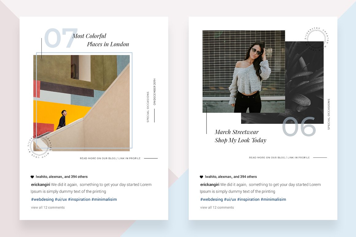 Animated Modern & Clean Instagram Post Templates