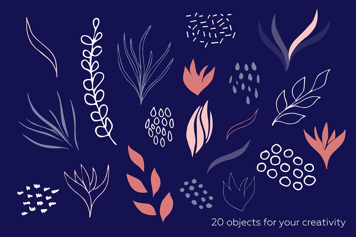 Botanicum - Abstract Floral Pattern Set