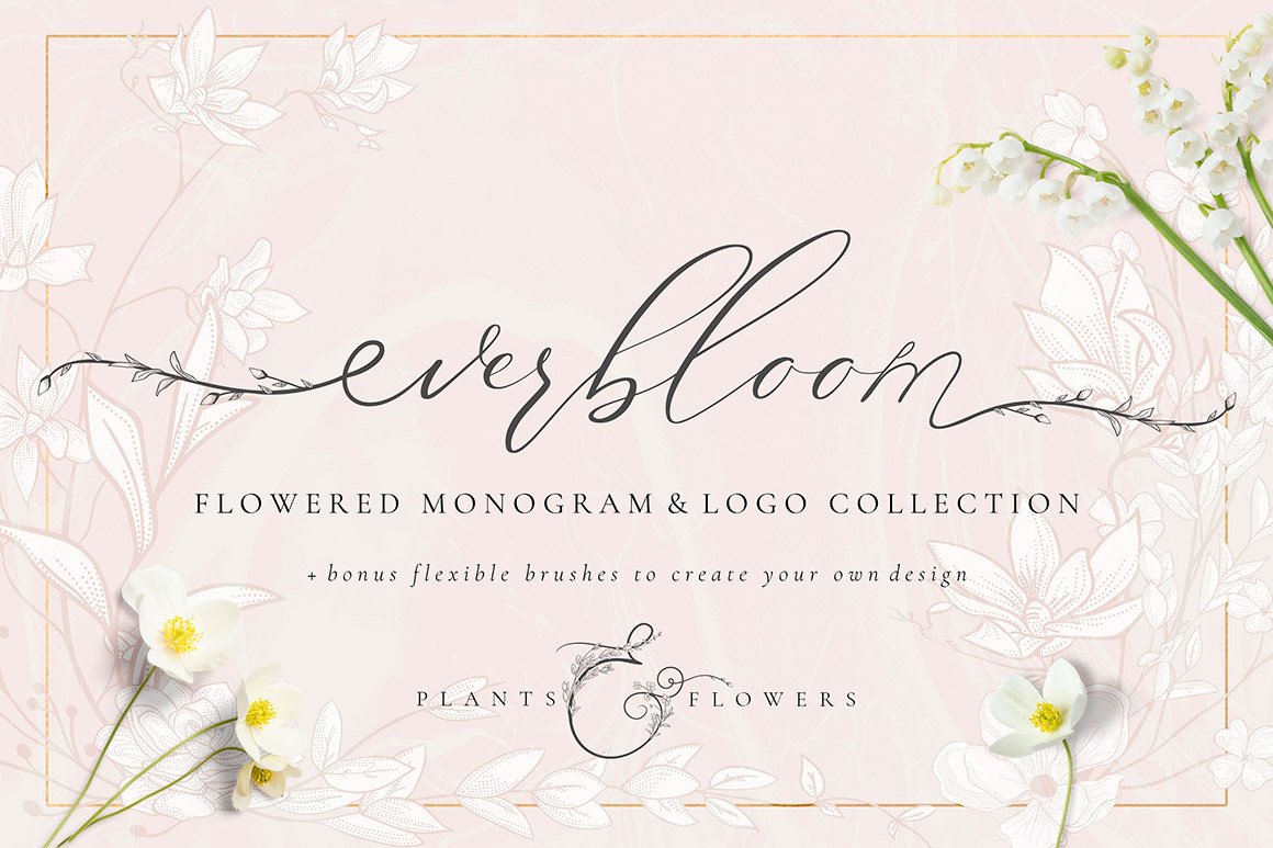 Flowered Monogram & Logo Collection