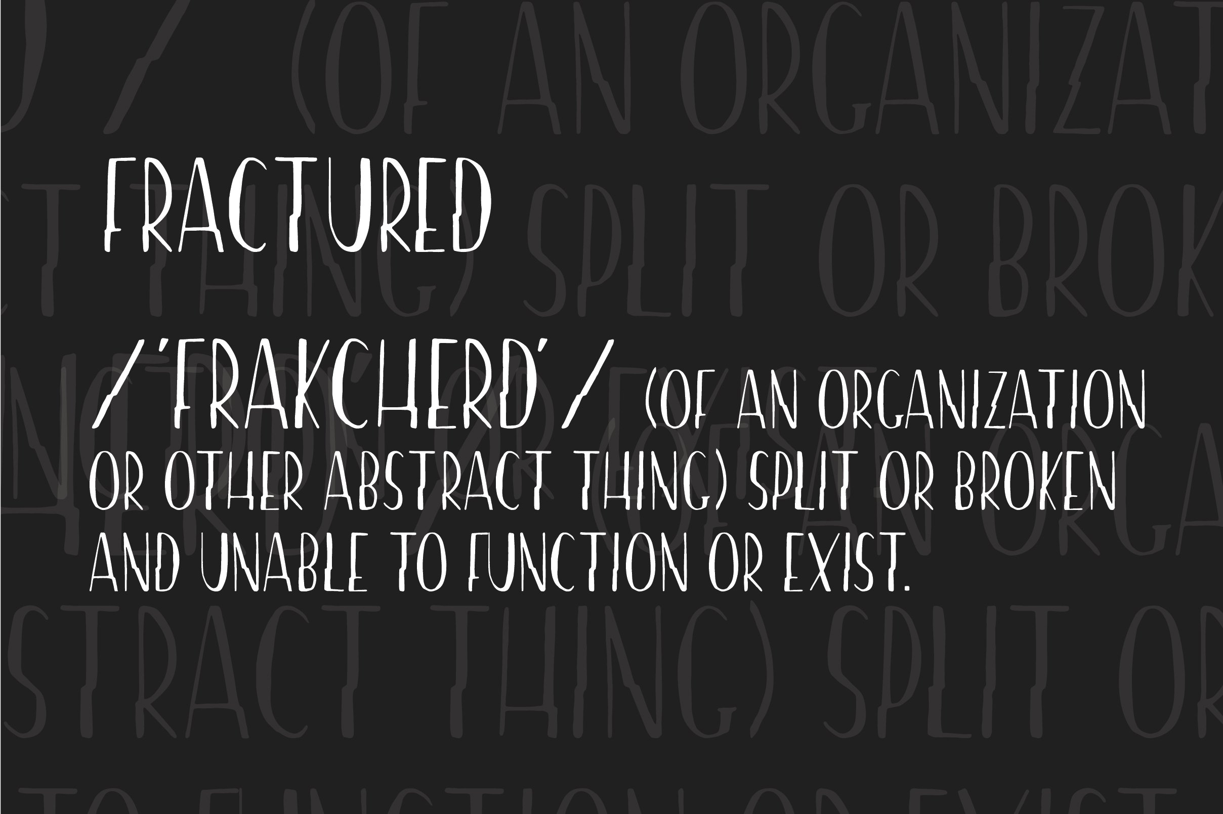 Fractured - A Hand-drawn Font