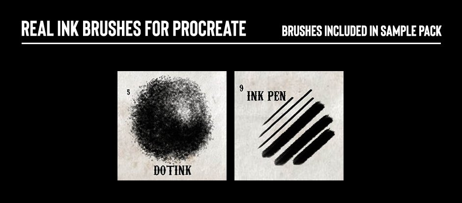 HOMwork Freebie: Real Ink Brushes For Procreate