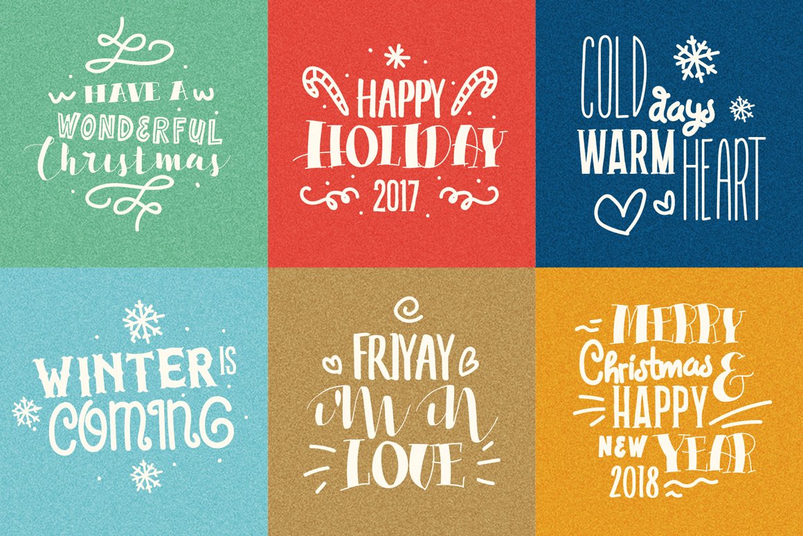 Happy Holiday Font Collection