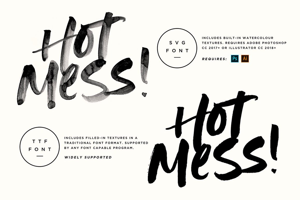 Hot Mess SVG Font