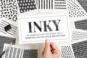 Inky Seamless Vector Patterns Vol. 2