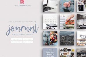 Journal Social Media Template Pack