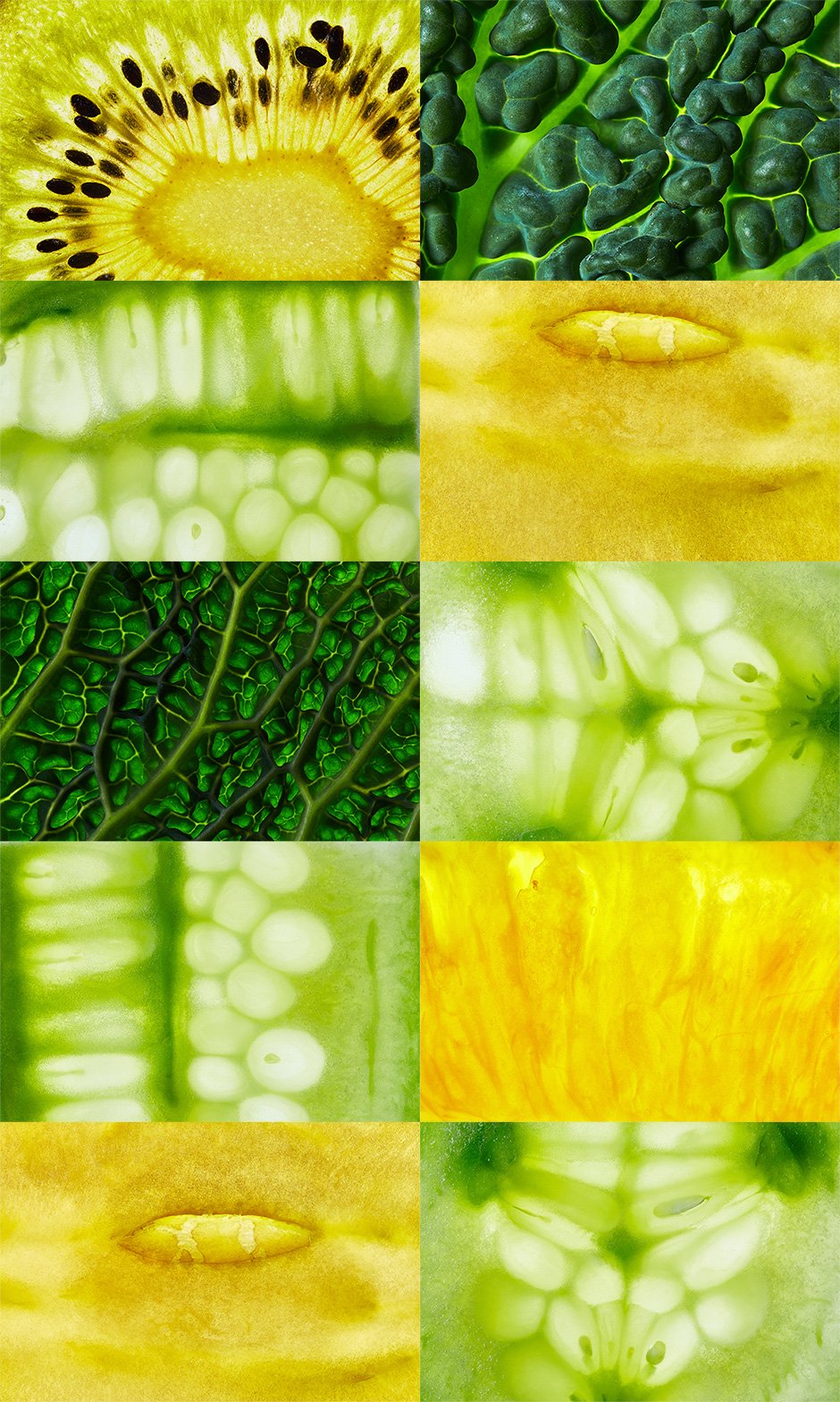 Macro Fruit And Vegetable Textures
