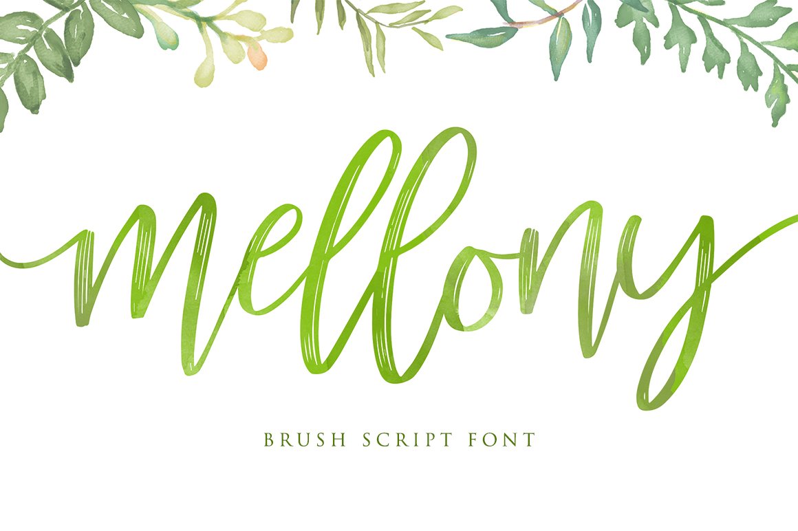 Mellony Brush Font Cuts
