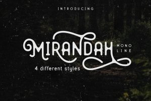 Mirandah - Monoline Font Family