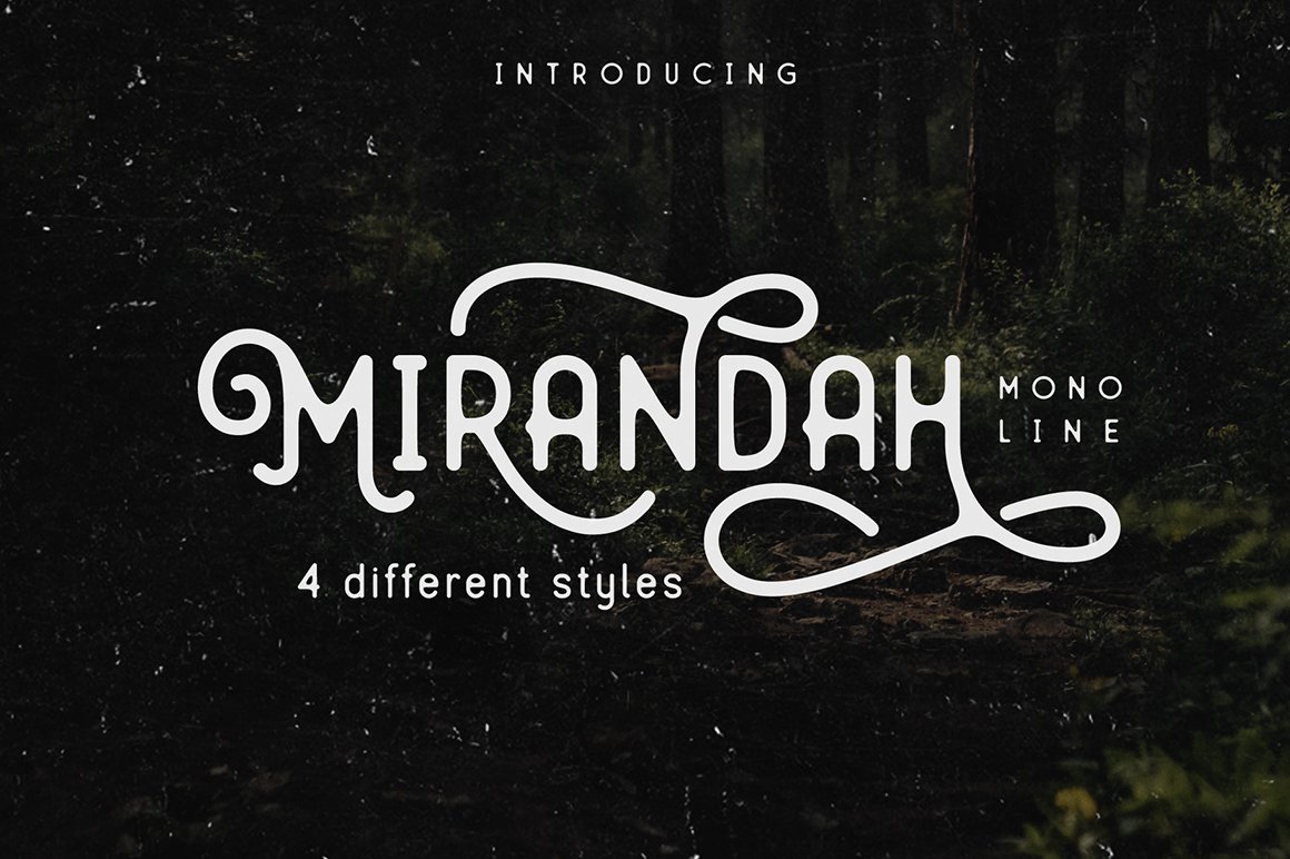 Mirandah - Monoline Font Family
