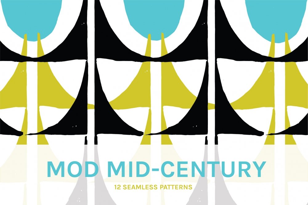 Mod Mid-Century Seamless Patterns
