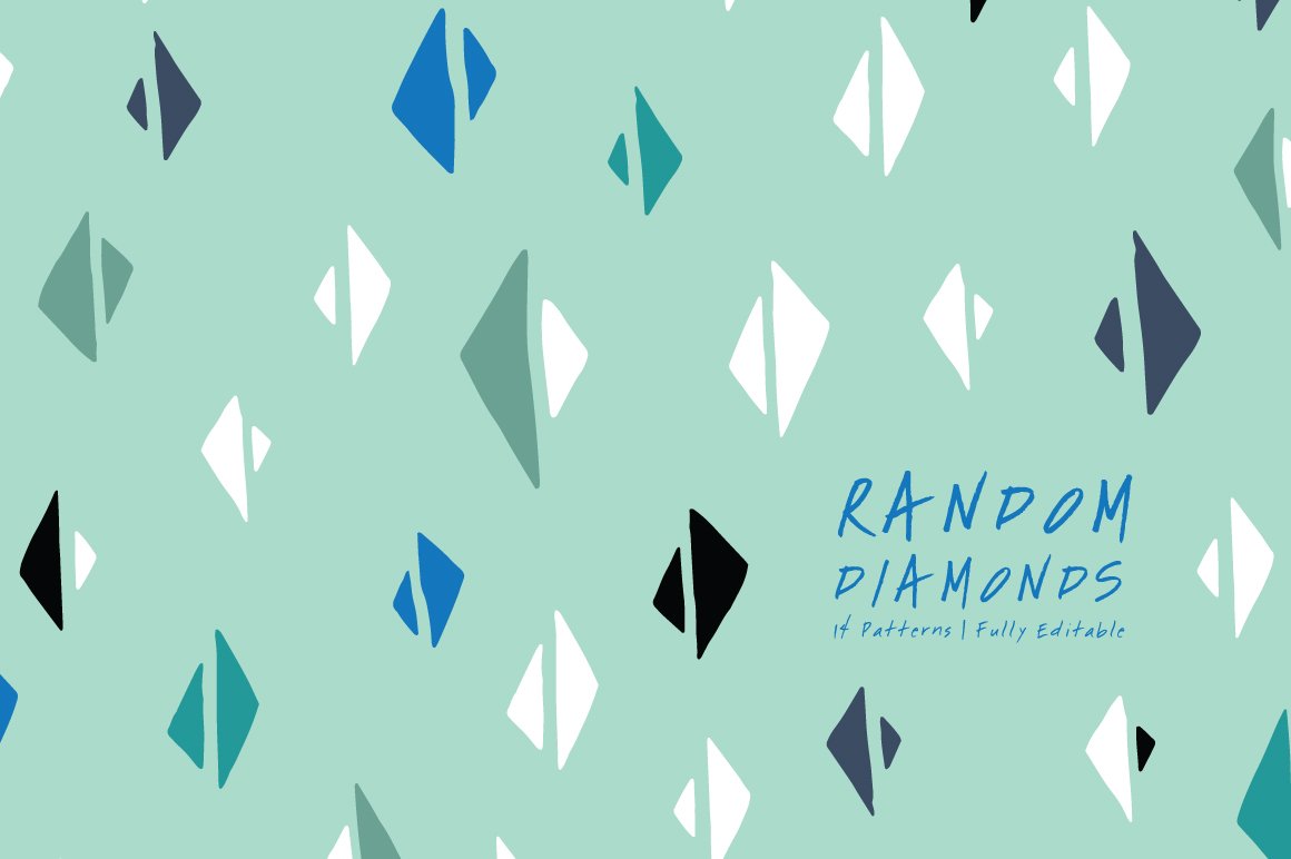 Random Diamonds Seamless Patterns