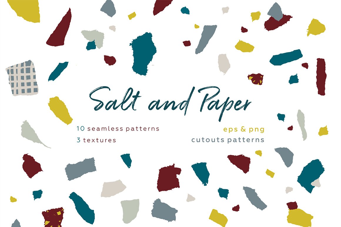 Salt And Paper Terrazzo Pattern Set