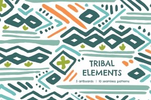 Tribal Element Seamless Patterns