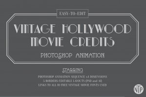 Vintage Hollywood Movie Credits