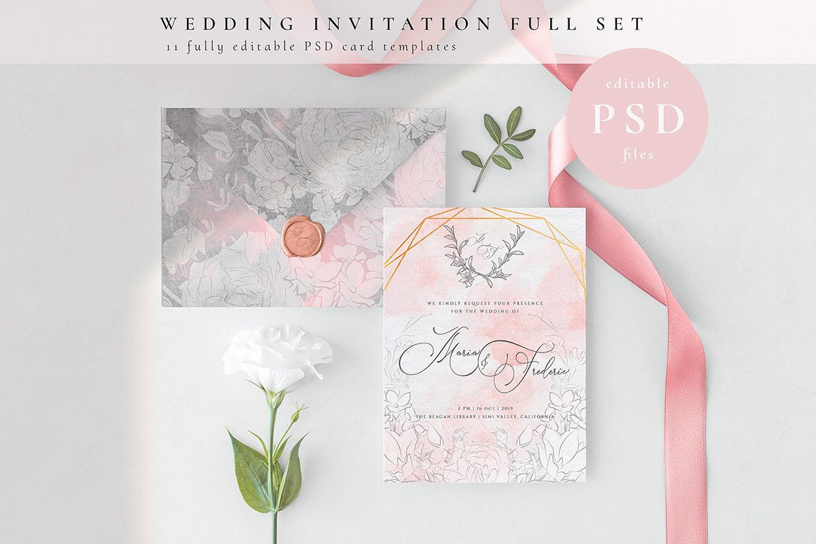 Wedding Invitation Cards Full Set