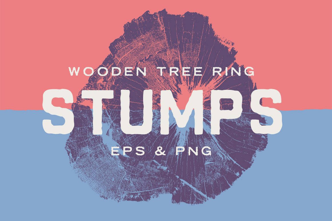 Wood Tree Ring Stumps