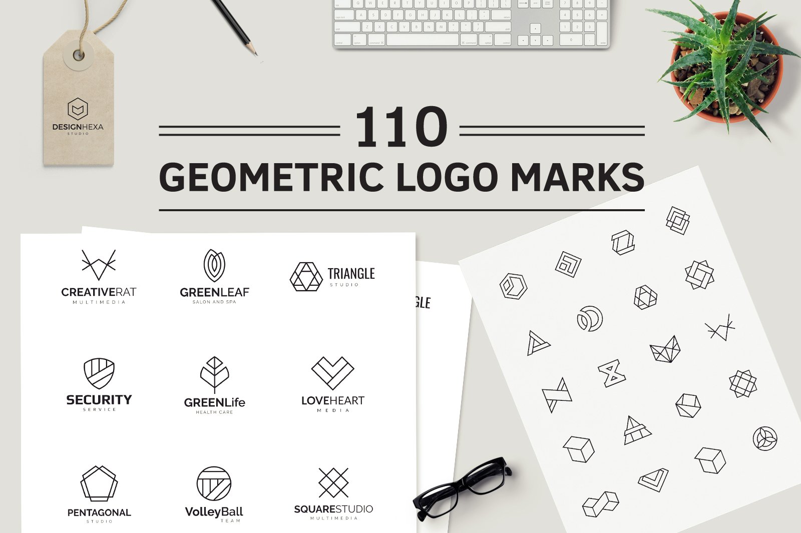 110 Geometric Logo Pack