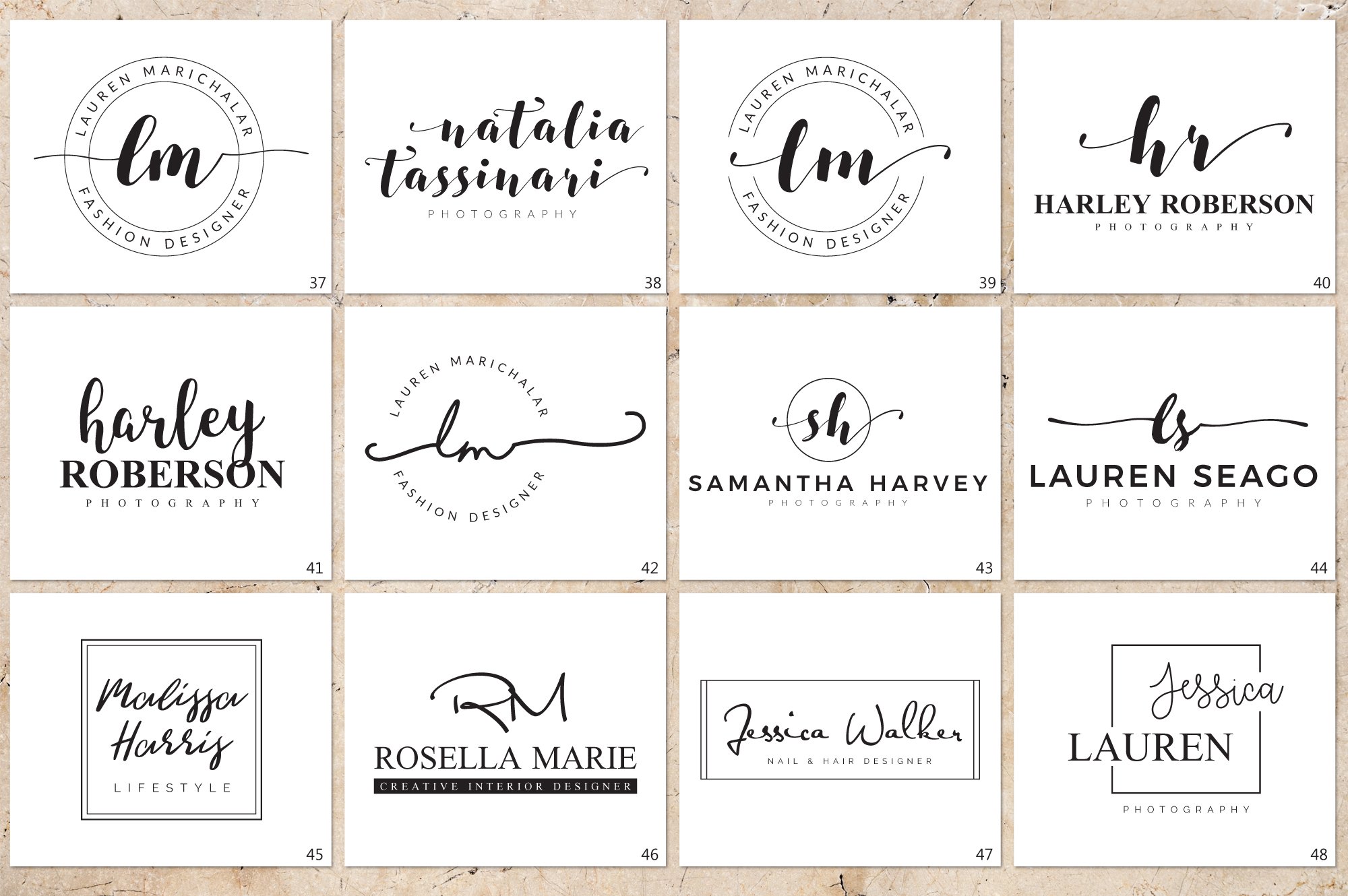 120 Elegant Branding Logo Pack