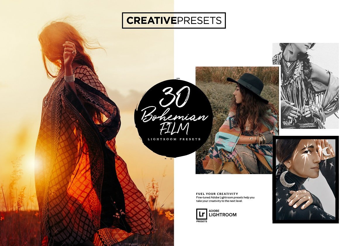 30 Bohemian Film Lightroom Presets
