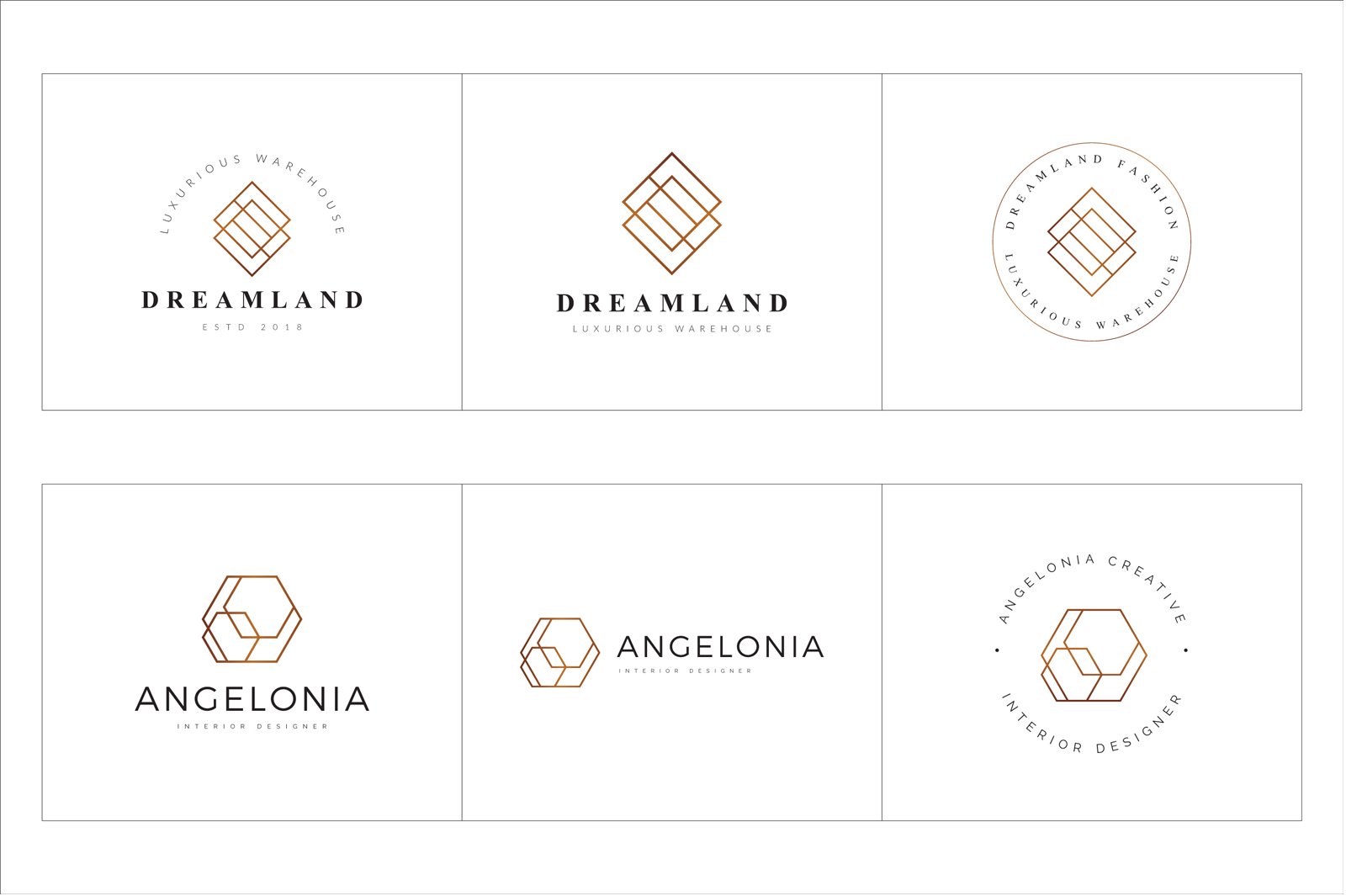 300 Geometric Premade Logo Collection