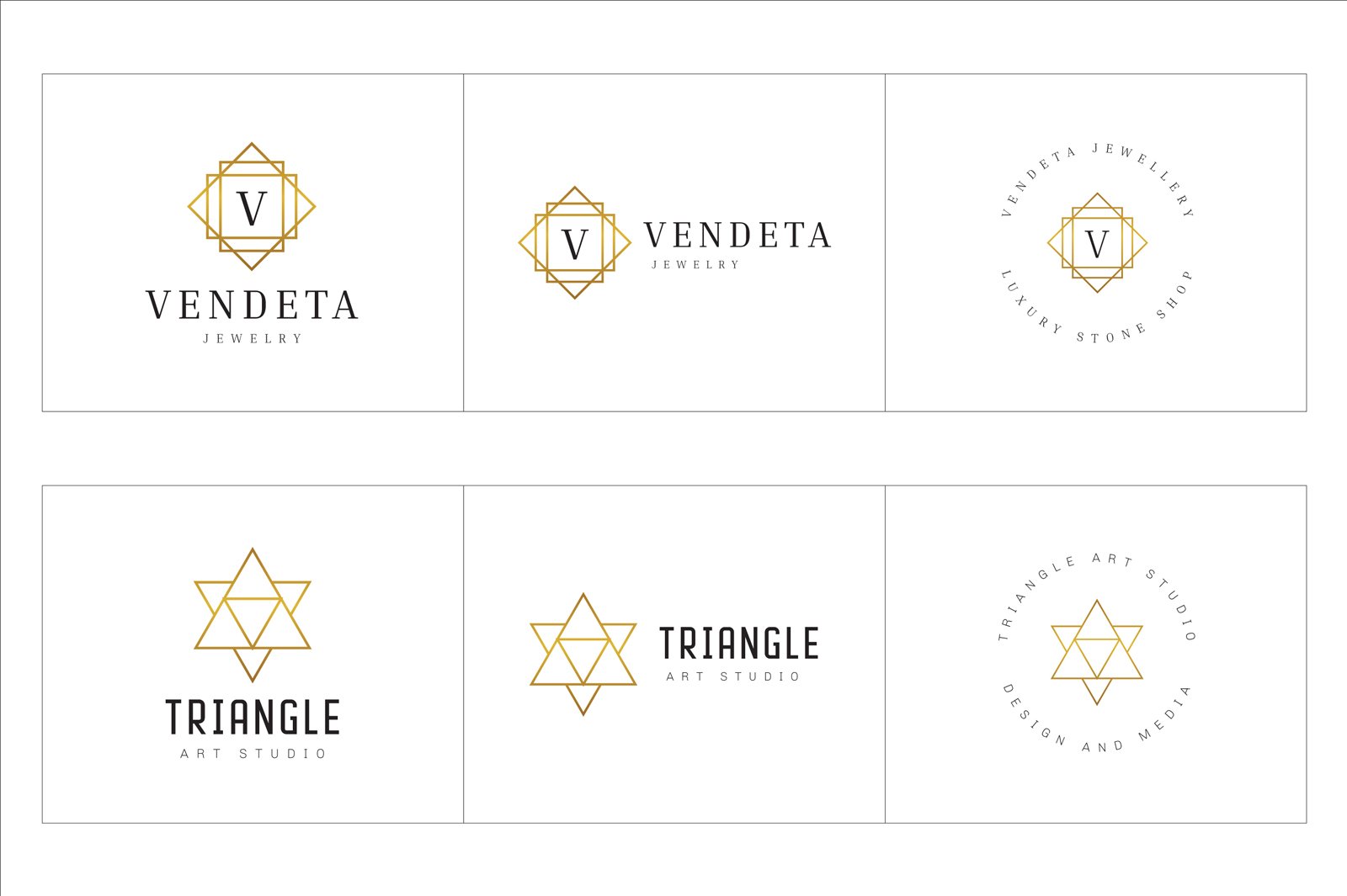 300 Geometric Premade Logo Collection