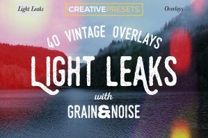 40 Vintage Light Leaks Overlays
