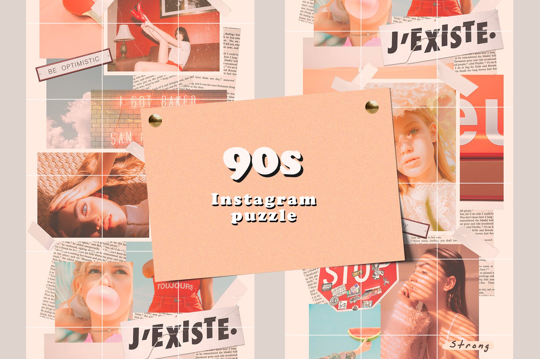 90s Instagram Puzzle Template
